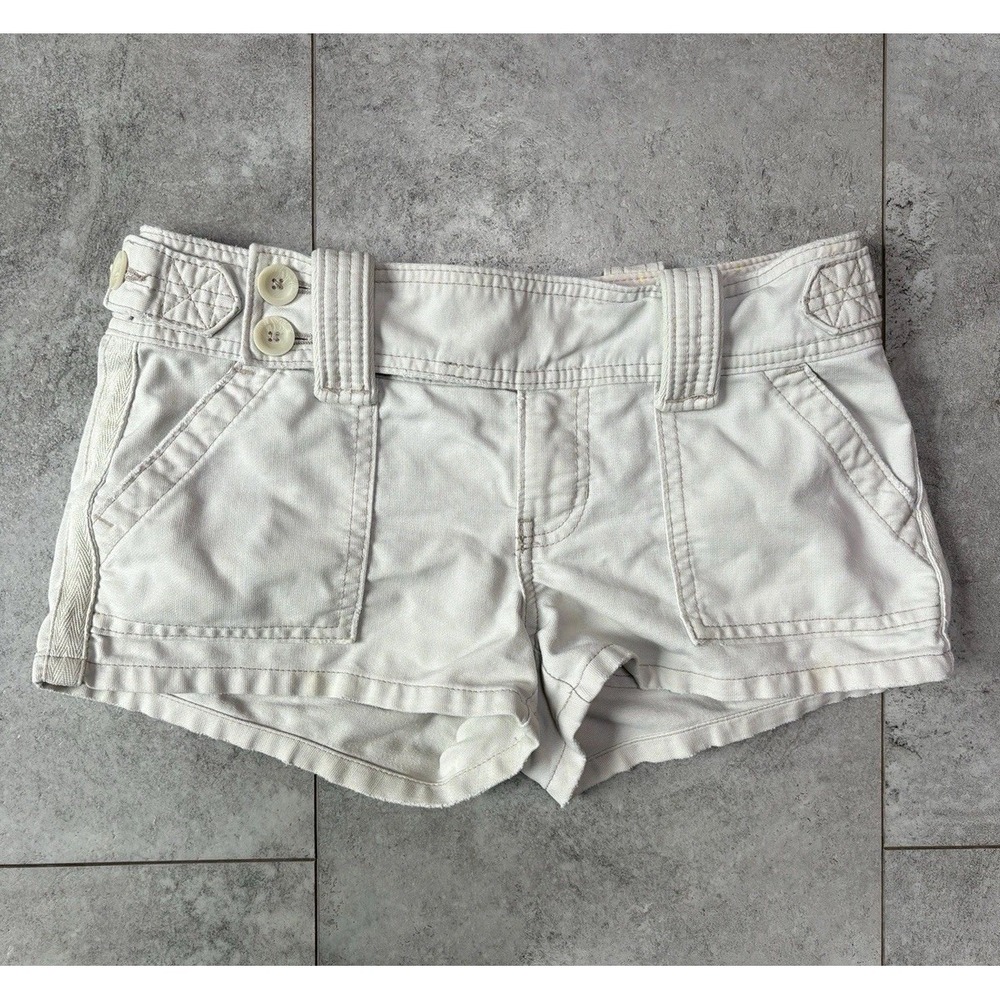 Y2K Abercrombie & Fitch Micro Mini Shorts Women's Size 4 Low Rise Preppy Mcbling